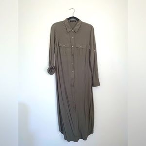 Maxi shirt dress